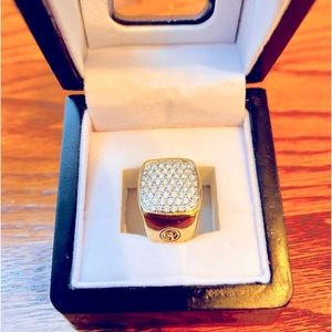 David Yurman 18k Gold and Diamond Ring Sz 7